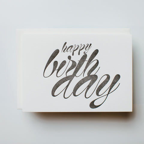B+W, "Happy Birthday" Greeting Card